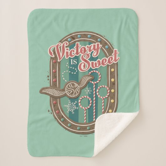 QUIDDITCH™ Victory is Sweet Holiday Cookie Graphic Sherpa Deken (Voorkant)