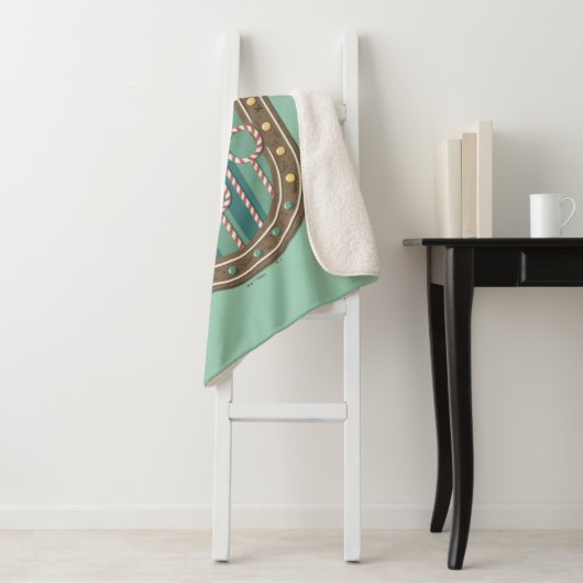 QUIDDITCH™ Victory is Sweet Holiday Cookie Graphic Sherpa Deken (In situ)