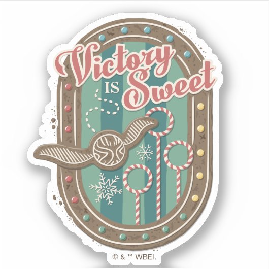 QUIDDITCH™ Victory is Sweet Holiday Cookie Graphic Sticker (Voorkant)