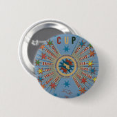 QUIDDITCH™ Wereldbeker Blauwe Poster Ronde Button 5,7 Cm (Voorkant /achterkant)