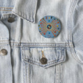 QUIDDITCH™ Wereldbeker Blauwe Poster Ronde Button 5,7 Cm (In situ)
