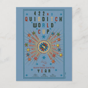 QUIDDITCH™ World Cup Blue Poster Briefkaart