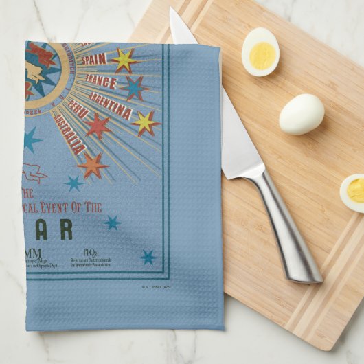 QUIDDITCH™ World Cup Blue Poster Theedoek (Quarter Fold)