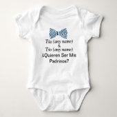 Quieren Ser Mis Padrinos Godfather Proposal Baby B Romper (Voorkant)