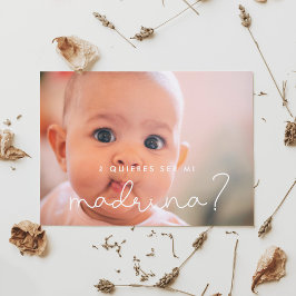 Quieres ser mi madrina Godmoeder voorstelkaart Kaart