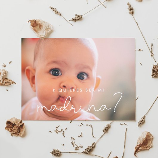 Quieres ser mi madrina Godmoeder voorstelkaart Kaart