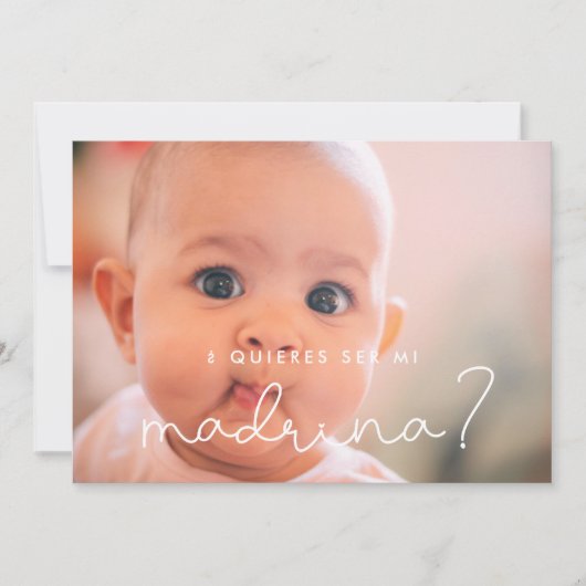 Quieres ser mi madrina Godmoeder voorstelkaart Kaart (Voorkant)