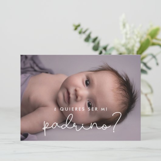 Quieres ser mi padrino Godfather voorstelkaart Kaart (Staand voorkant)