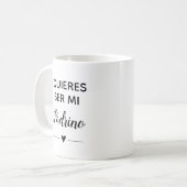 quieres ser mi padrino peetvader voorstel koffiemok (Voorkant links)