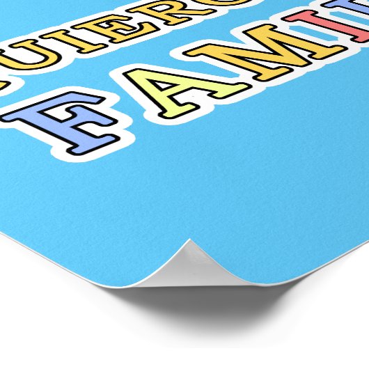 Quiero a mi Familia Español Ik hou van Mijn famili Poster (Hoek)