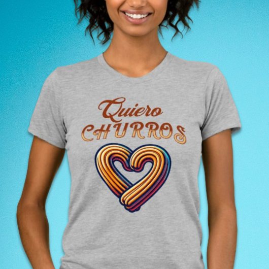 Quiero Churros Corazon Spaans Schattige Churro T-shirt