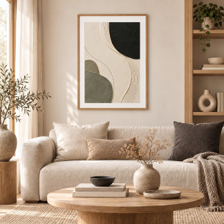Quiet Arc | Minimal Abstract Plaster Art Print