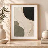 Quiet Arc | Minimal Abstract Plaster Art Print