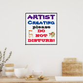 QUIET, ARTIST OP WERK poster (Keuken)