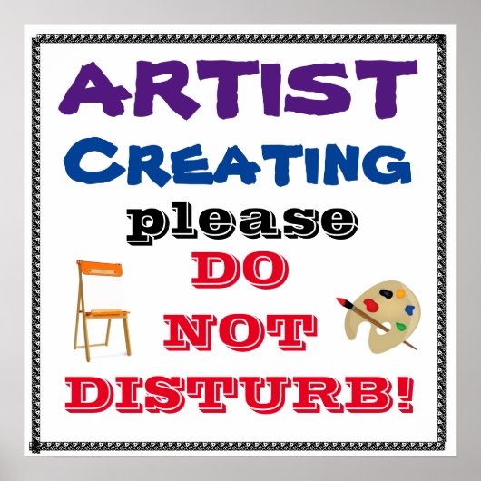 QUIET, ARTIST OP WERK poster (Voorkant)