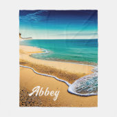 Quiet Beach Fleece Deken (Voorkant)