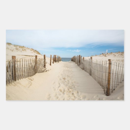 Quiet Beach Rechthoekige Sticker (Voorkant)