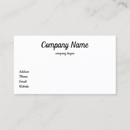 Quiet Beach Visitekaartje (Achterkant)