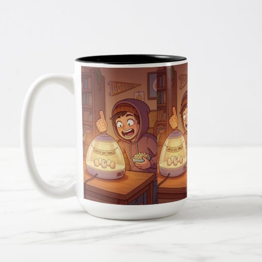 Quiet Before the Hatch Tweekleurige Koffiemok (Links)