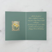 Quiet Bloom Daffodil March Birthflower Kaart (Binnen)