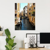 Quiet canal in Venice, Italy Poster (Thuiskantoor)