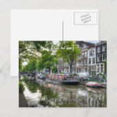 Quiet Canal Scene, Sights of Amsterdam Briefkaart (Voorkant / Achterkant)