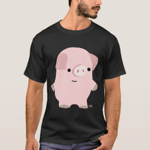 Quiet Cartoon Aangepast T-shirt pig