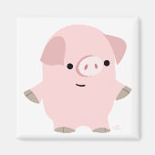 Quiet Cartoon Pig magnet (Voorkant)