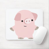 Quiet Cartoon Pig mousepad Muismat (Met muis)