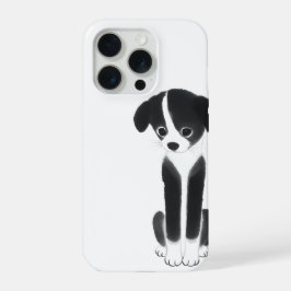 Quiet Companion – Zen Ink Puppy iPhone 15 Pro Case