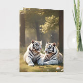 Quiet Companions – White Tigers Greeting Card Kaart (Achterkant)