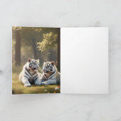 Quiet Companions – White Tigers Greeting Card Kaart (Binnen)