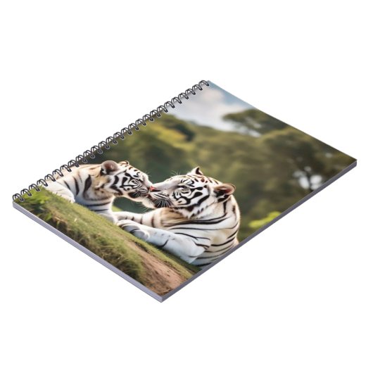 Quiet Companionship – White Tigers Notebook Notitieboek (Linkerzijde)
