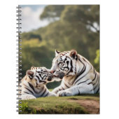 Quiet Companionship – White Tigers Notebook Notitieboek (Voorkant)