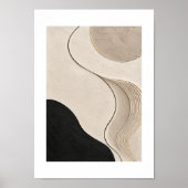 Quiet Contour | Minimal Abstract Plaster Art Print (Voorkant)