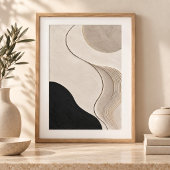 Quiet Contour | Minimal Abstract Plaster Art Print