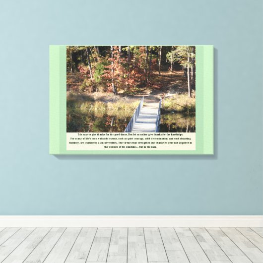 Quiet Courage Inspirerend Canvas Afdruk (Insitu (Houten vloer))