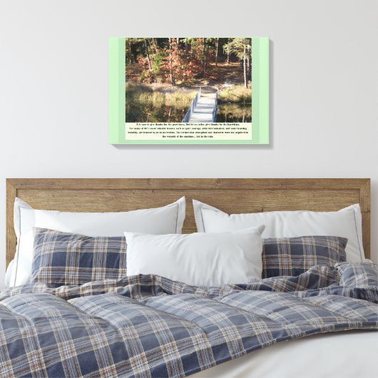 Quiet Courage Inspirerend Canvas Afdruk (Insitu (Slaapkamer))