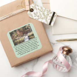 Quiet Courage Inspirerend Vierkante Sticker