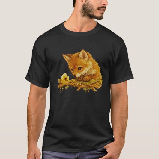 Quiet Curiosity Storybook Animal Art T-shirt (Voorkant)