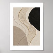 Quiet Current | Minimal Abstract Plaster Art Print (Voorkant)