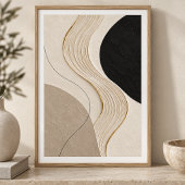 Quiet Current | Minimal Abstract Plaster Art Print