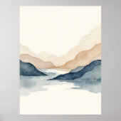 Quiet Currents – Minimal Landschap Poster (Voorkant)