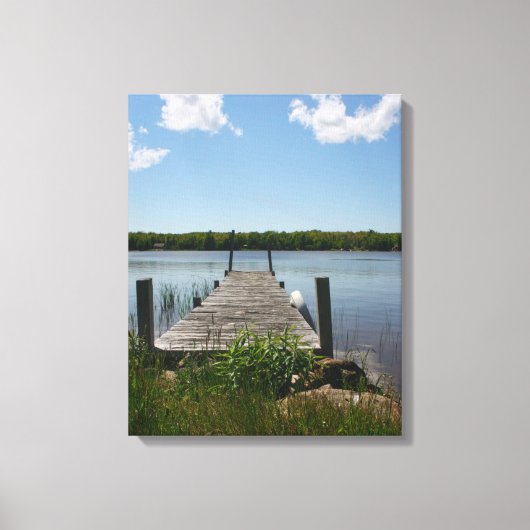Quiet Dock in the Upper Peninsula Canvas Afdruk (Voorkant)