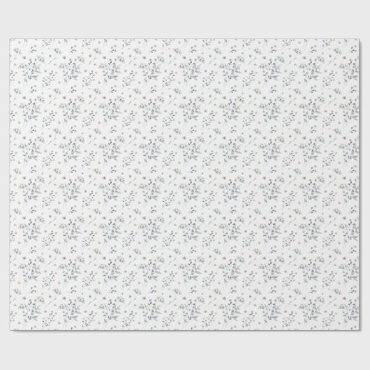 Quiet Elegance: Neutral Wildflower Cadeaupapier (Vlak)