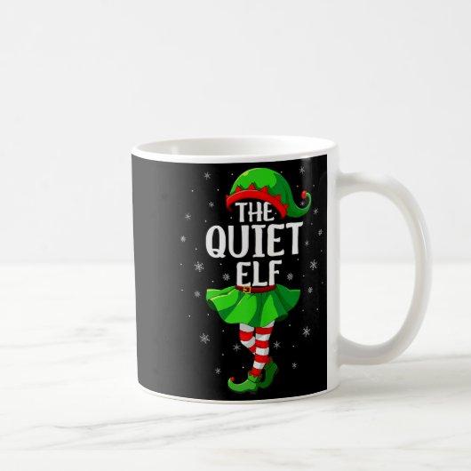 Quiet Elf Christmas Girls Women Elf Squad Xmas Fam Koffiemok (Rechts)