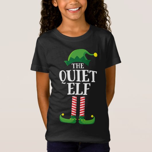 Quiet Elf Matching Family-kerstfeest T-shirt (Voorkant)