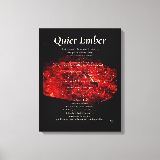 Quiet Ember Canvas Afdruk (Voorkant)