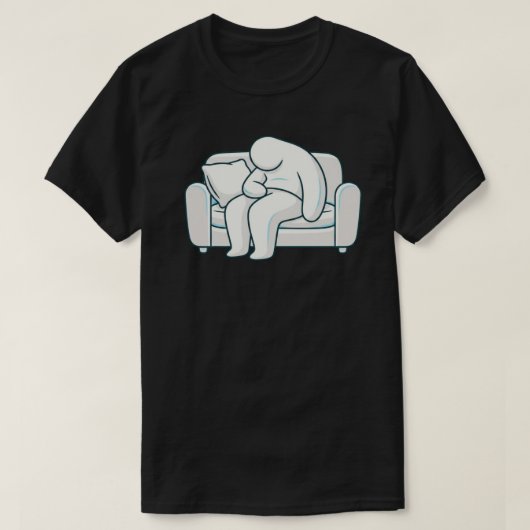 Quiet Exhaustion – Modern Stylized Human Burnout  T-shirt (Design voorkant)