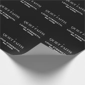 Quiet Faith Loud Strength Minimalist Christian  Cadeaupapier (Hoek)